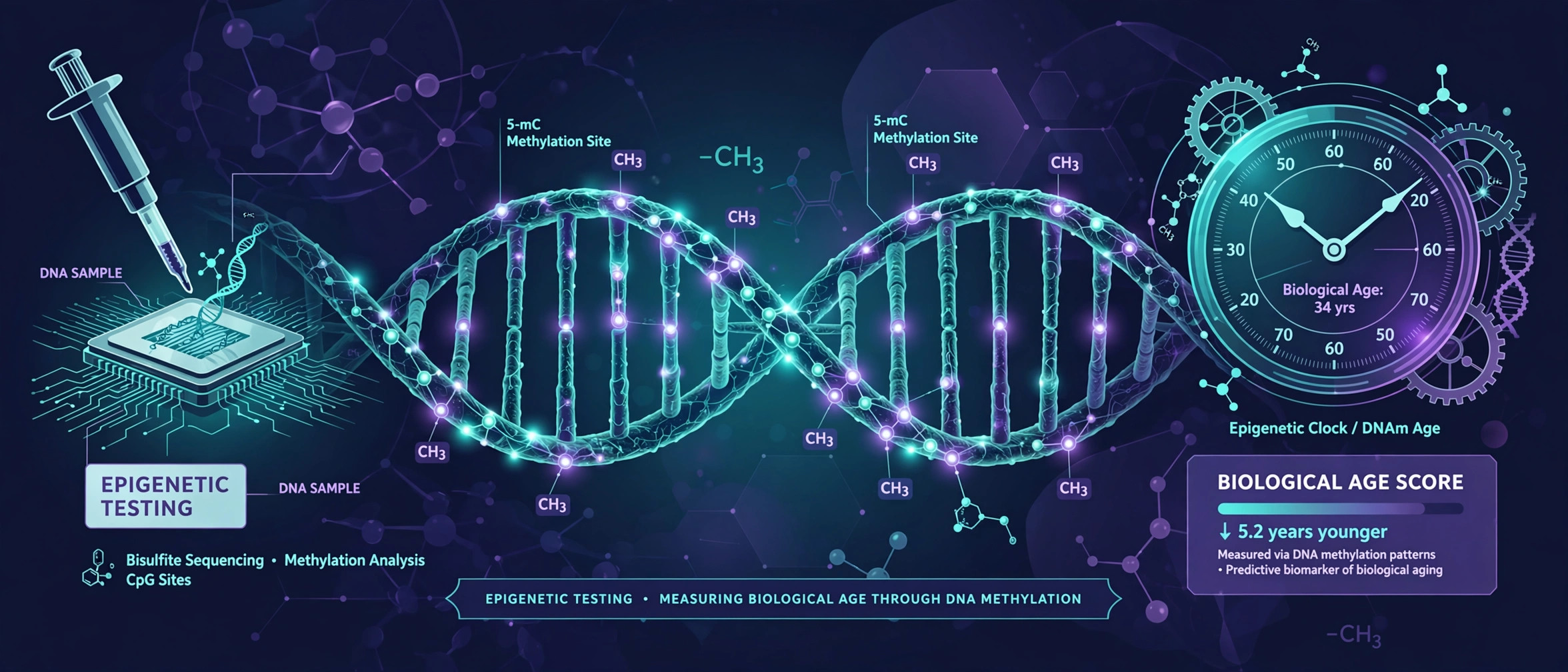 Epigenetic testing and mitochondrial health