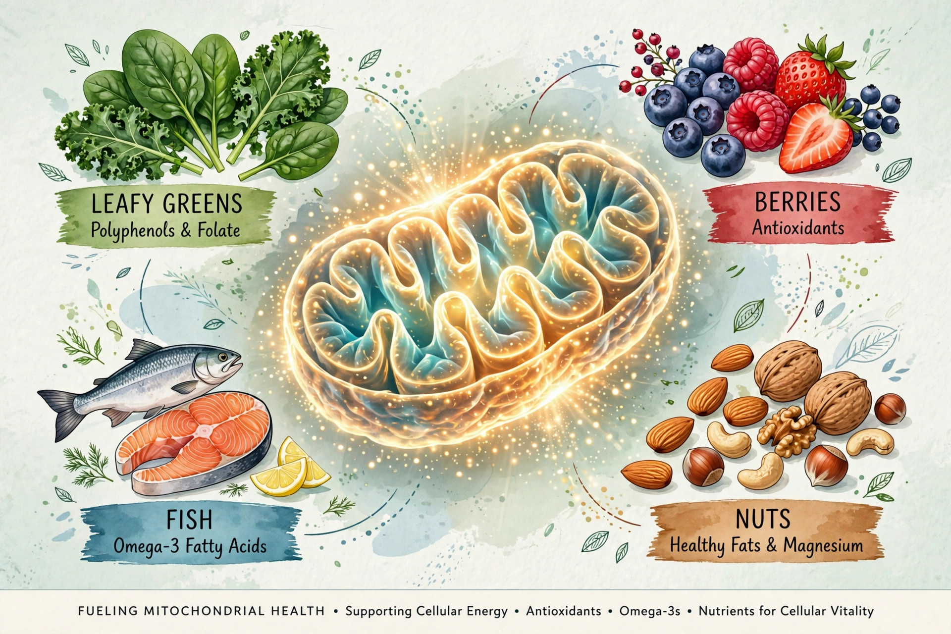 Foods and supplements for mitochondrial health