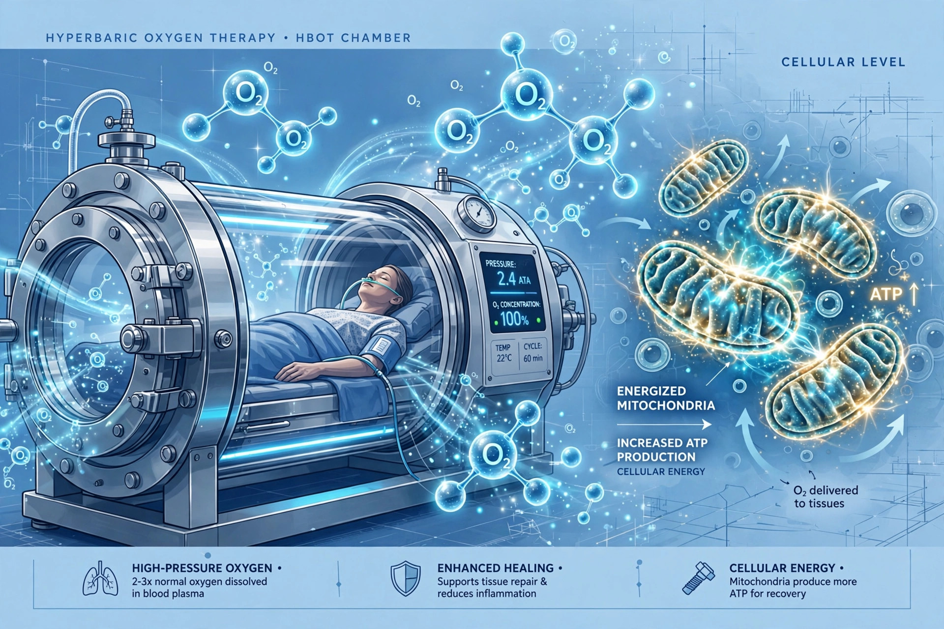 Hyperbaric oxygen therapy and mitochondria