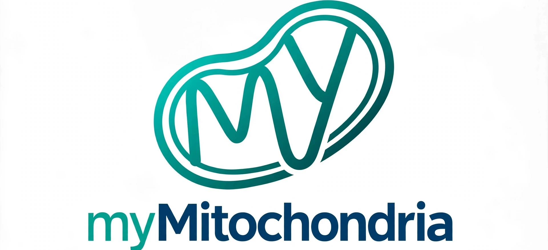 MyMitochondria wordmark with a teal mitochondrion icon and navy lettering