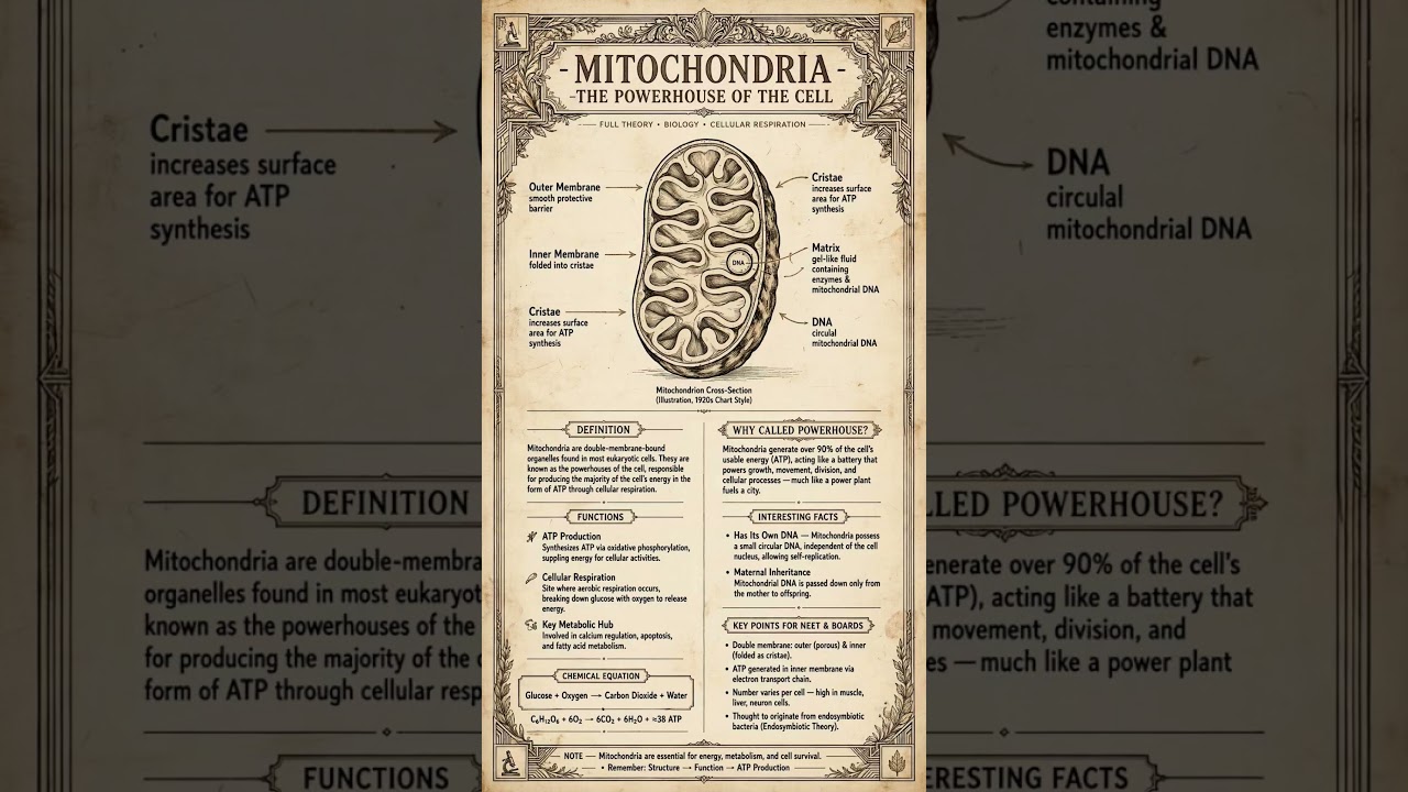 Video thumbnail: Powerhouse of The Cell Explained