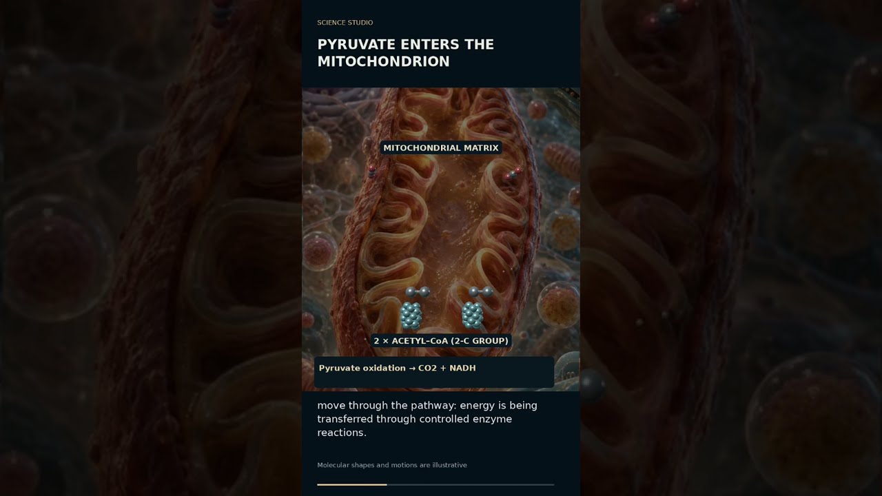 Video thumbnail: How Your Cells Build Energy ⚡ #Mitochondria #Science #CellularRespiration